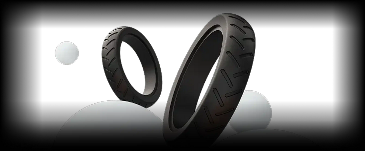 Volrubber banden, zachte ritten